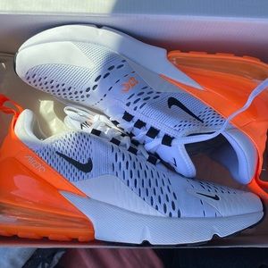 2018 Nike air 270 white and orange